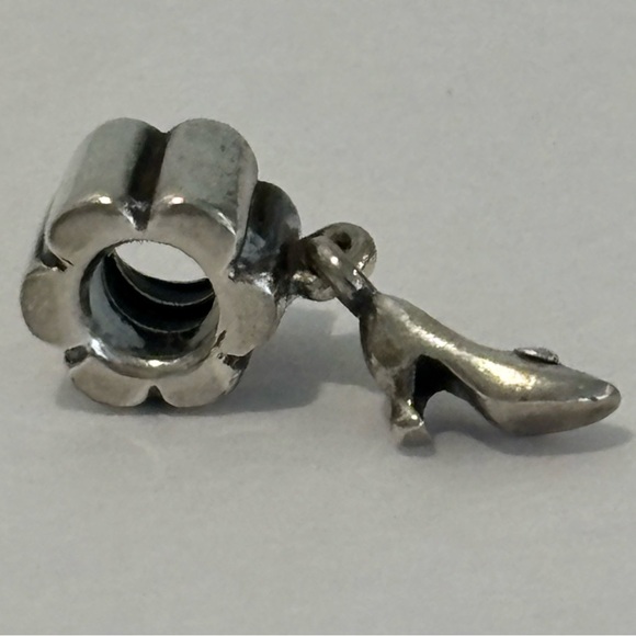 PANDORA High heel shoe dangle bead sterling silver charm marked 925 ALE - Picture 5 of 11